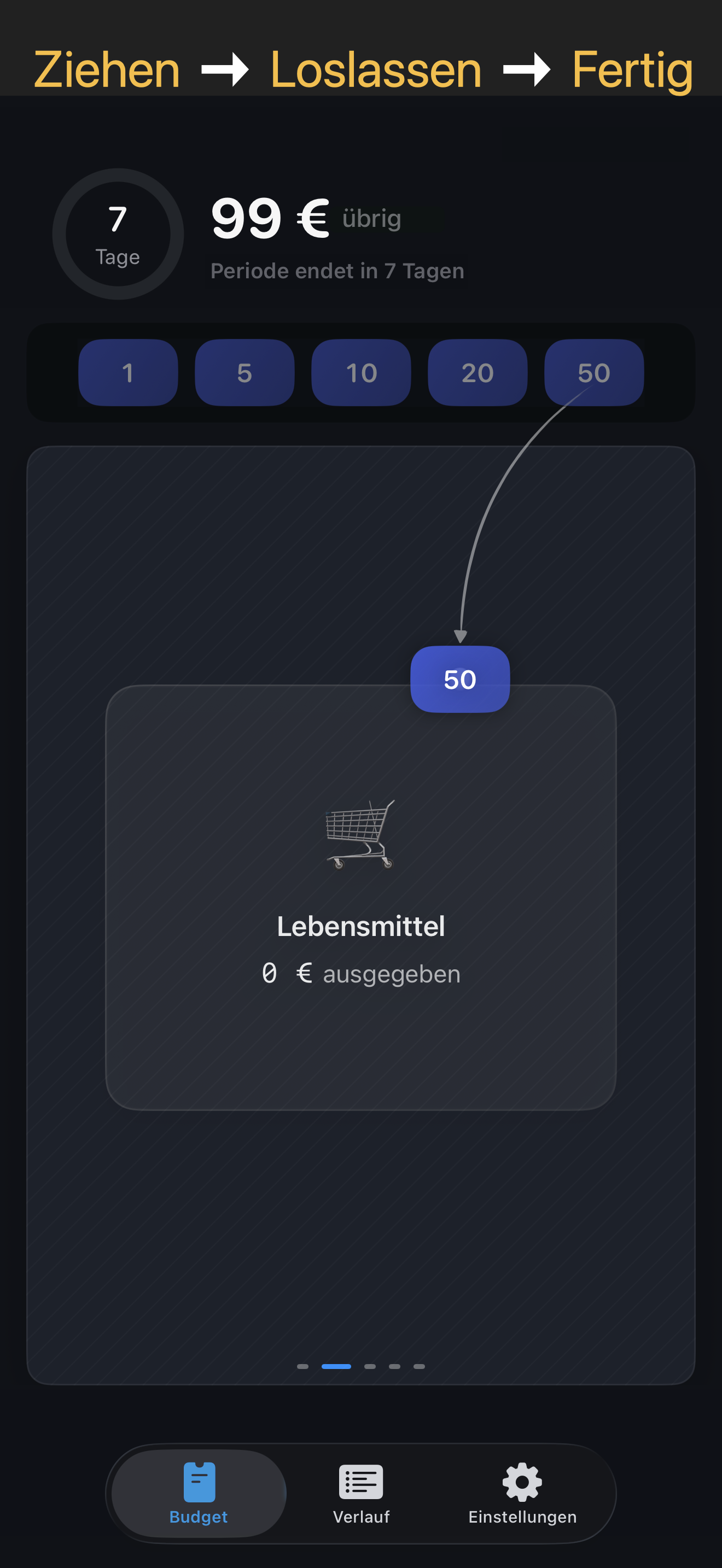 GoAheadSpendIt mit Wallet, Tokens und Ausgabenkategorien